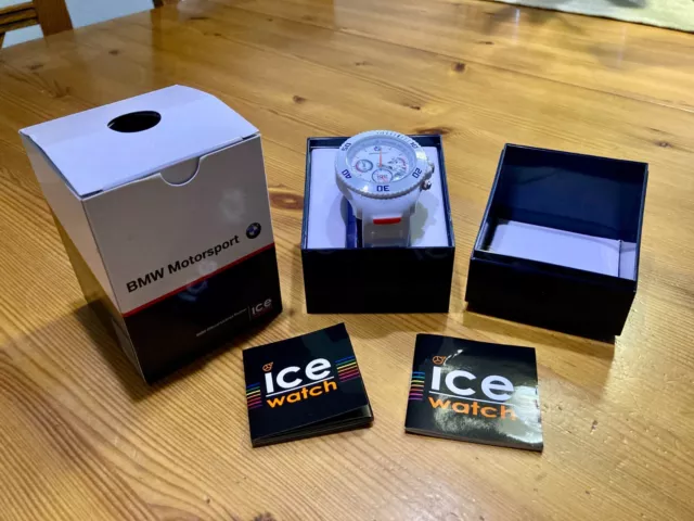 ICE-WATCH - BMW Motorsport Weiße Uhr mit Silikonarmband -Chronograph -NEU