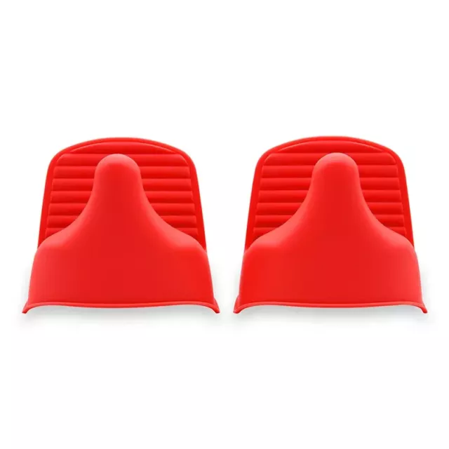 Silicone Pot Holder Mini Oven Mitt  Kitchen Heat Resistant Finger Grips Mitt