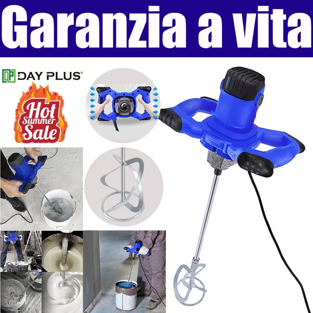 Mescolatore per Malta Professionale, Betoniera Cemento Portatile 2800W 6 Marce