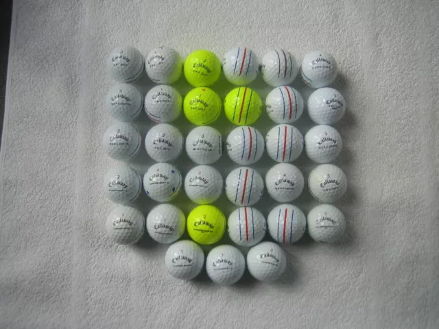 33 Golfbälle  Callaway, (Triple Track) ERC und Chrome Soft, sehr gut