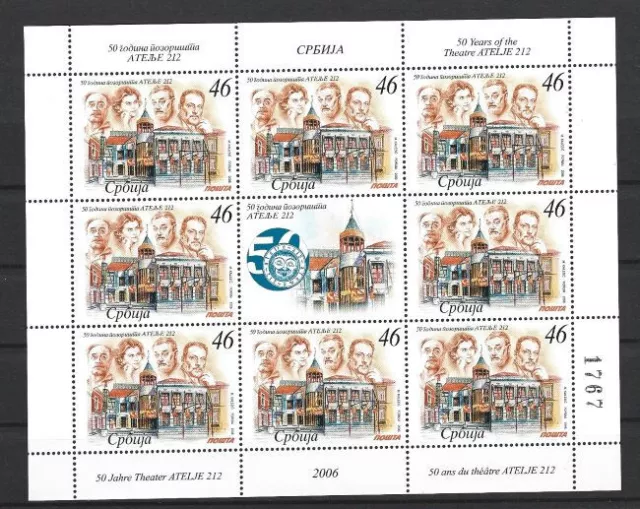 Serbien  158  Theater Atelje 212  Kleinbogen  **  (mnh)