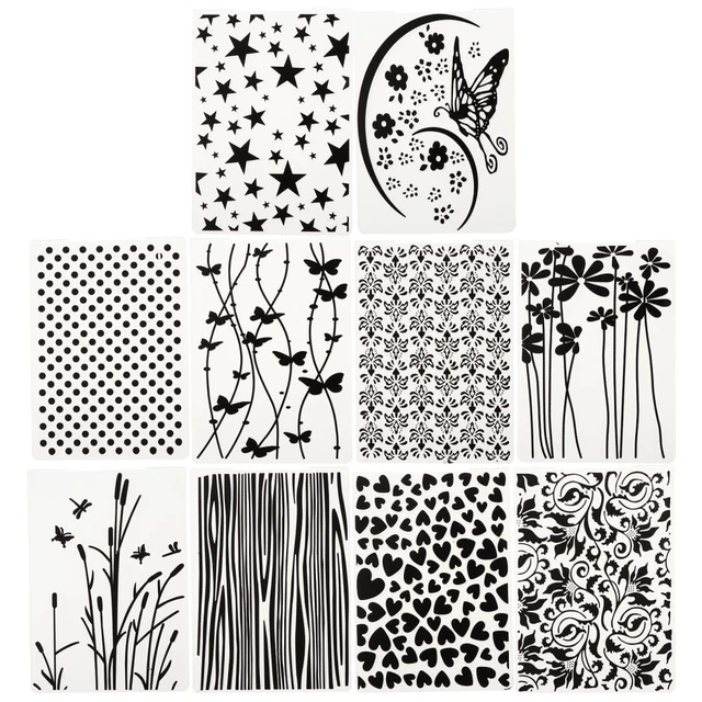 SpirWoRchlan Fustelle Da Taglio In Metallo Per Scrapbooking E Biglietti - Set Confezione Regalo - Acciaio Al Carbonio, Dimensioni 9.4x8.7 Cm - Compatibile Con Sizzix E Cuttlebug