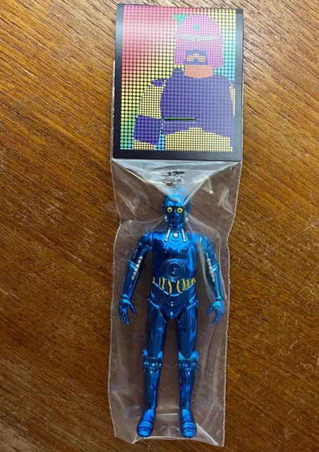 Star Wars blu protocollo cromato droide mandaloriano hasnotalent - non vintage Star Wars blu protocollo cromato droide mandaloriano hasnotalent - non vintage