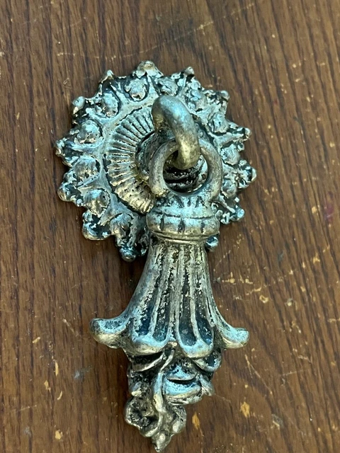 Antique vintage cast metal fancy chandelier light fixture lamp part