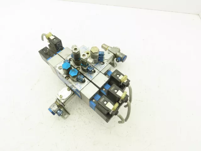 Festo JMVH-5-1/4 B Pneumatic Solenoid Valve 24VDC 6-Station Manifold PAL-1/4-6