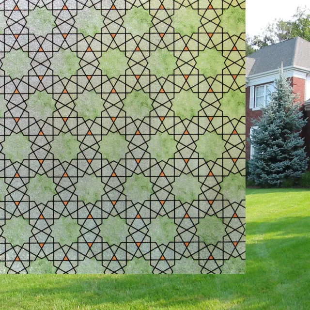 Film de fenêtre 3D texturé vinyle givré PVC verre décoratif intimité papier hexagone