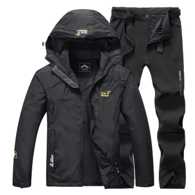 New Waterproof Fishing Suit Set Thin Hooded Jacket Outdoor Breathable Quick Dry 2