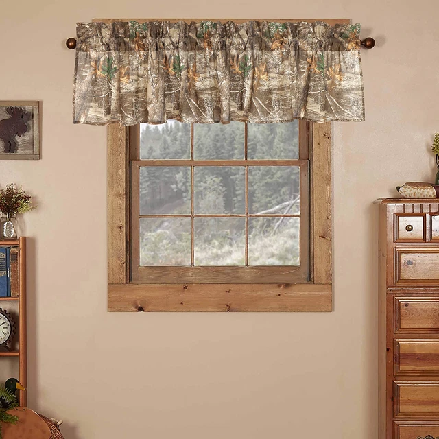 Realtree Edge Valance Camoflage Rustic Style Window Curtain Valance 88"x18" inch