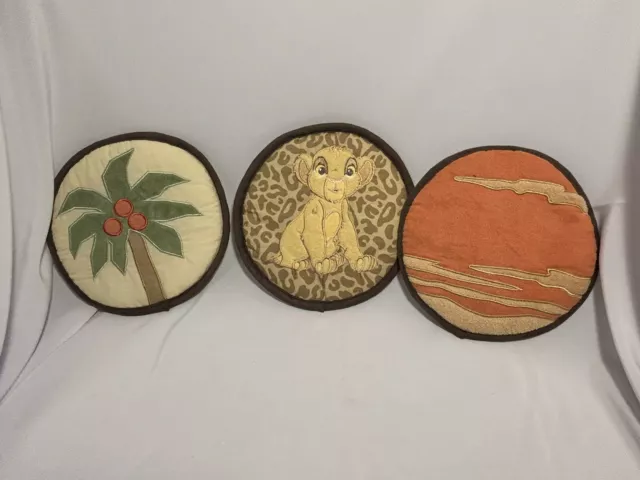 Disney Lion King Soft Fabric Wall Hanging Set of 3 Infant Nursery Decor Baby