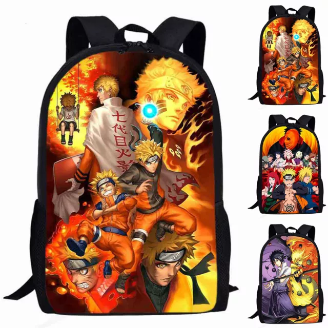 Anime Naruto Backpack School Bag Rucksack Kid Shoulder Laptop Book Bags Travel