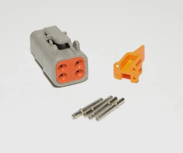 Deutsch DTM 4-Pin Véritable Femelle Connecteur Kit, 20-22AWG Solid Contacts, USA