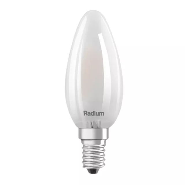 Radium LED Filament Kerze 5W = 40W E14 matt 470lm 827 warmweiß 2700K DIMMBAR
