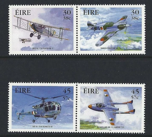 Prophila Collection - Bloc De 4 Timbres Irlande 2000 Aviation - 1279-1282 Couples - Neuf MNH - Avions Ballons Zeppelins
