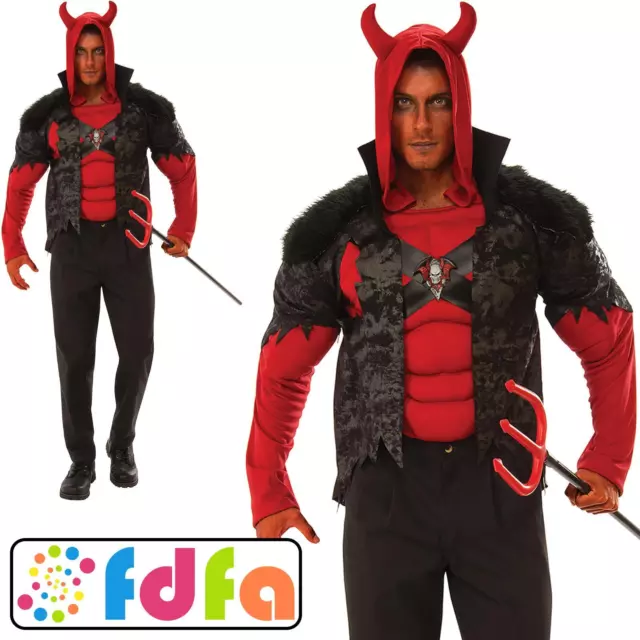 Officially Licensed Rubies Red Devil Mens Halloween Fancy Dress Costume New