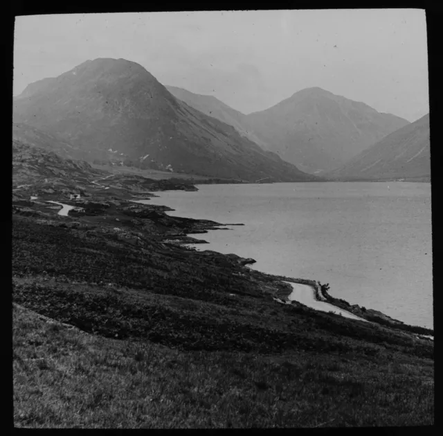 Magic Lantern Slide WASTWATER GENERAL VIEW C1910 PHOTO LAKE DISTRICT CUMBRIA