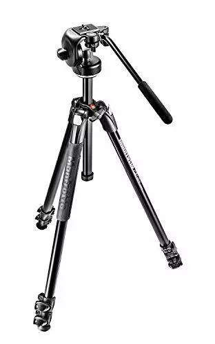 Manfrotto MK290XTA3-2W 290 Xtra Kit Alu-Stativ mit 3 Segmenten und 2-Wege-Nei...