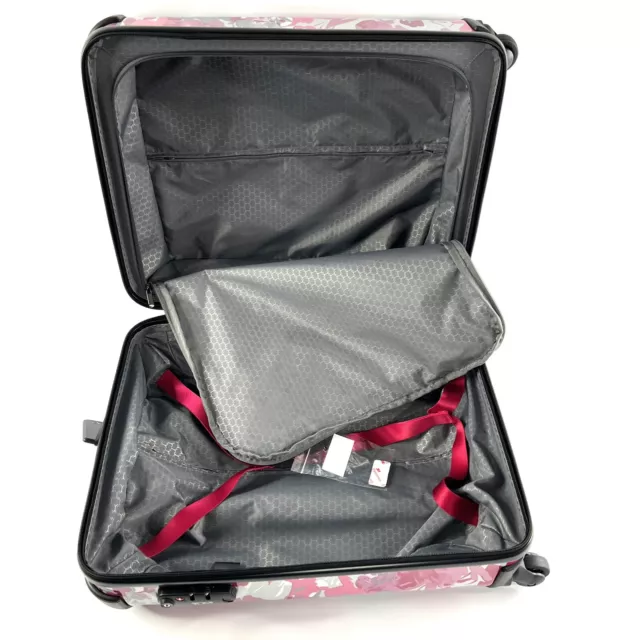 TUMI Vapor Continental Carry On 4 Wheel Travel Bag Raspberry Floral Pink Grey 13