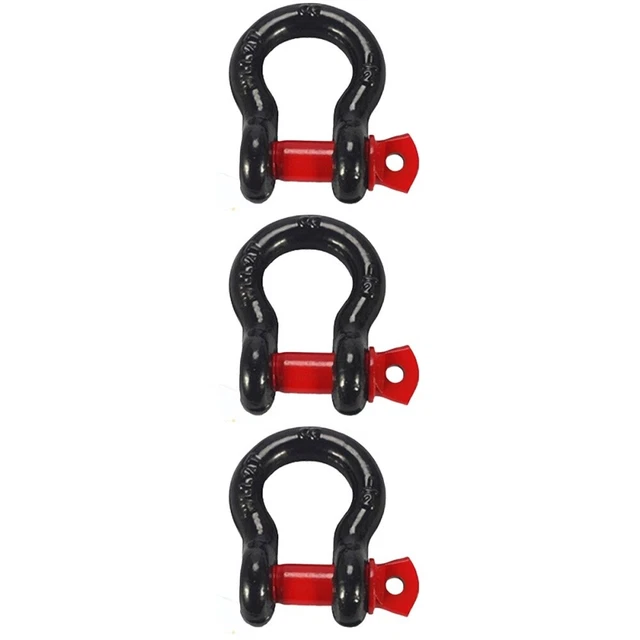 Confezione da 3 ganci di traino catene off-road paraurti cintura di traino