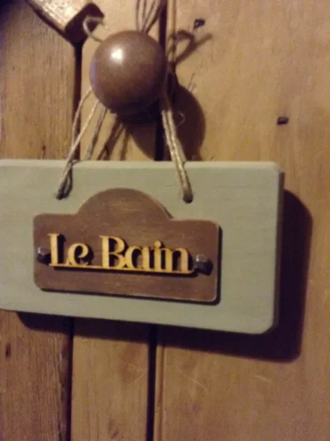 French Vintage Style Wooden Door Hanger .