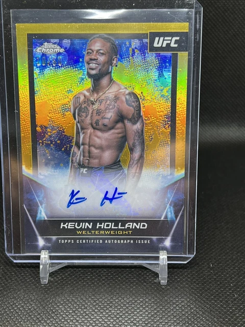 Kevin Rolan 2024 RARE 2024 TOPPS Chrome UFC Kevin Holland Or Réfracteur Autographe # 18/ ...