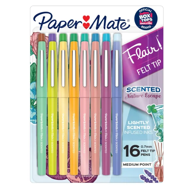 PaperMate Flair Original Felt Tip Pens Assorted (Pack of 16