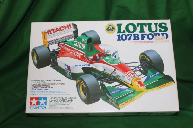 Tamiya Lotus Ford 107B F1 Race Car Model Kit 1/20 #20038 Sealed Parts