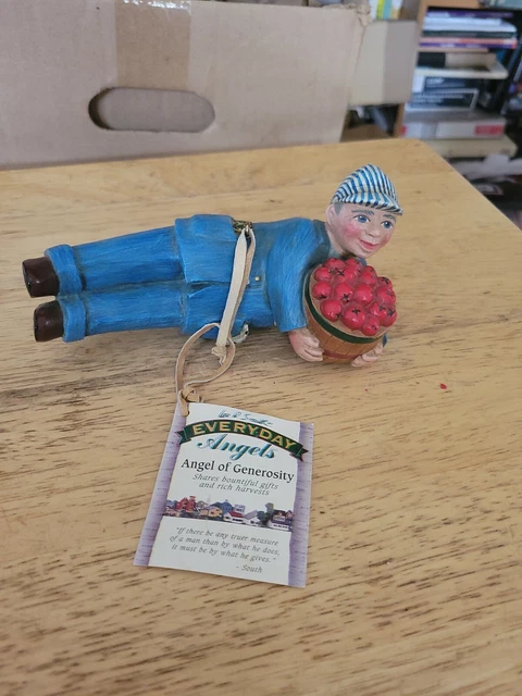 Leo R Smith Folk Art Apple Orchard Man Ornament - RARE