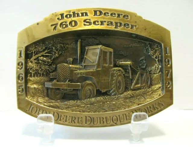 *John Deere Dubuque Works 760 Scraper Tractor 1997 Belt Buckle jd Ltd Ed 1/2500