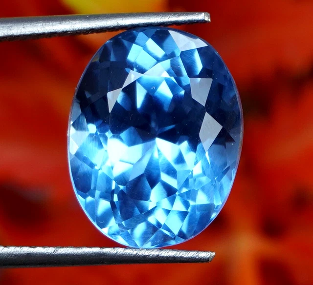 Natural Blue Santa Maria Aquamarine 9.35 Ct Oval Cut Treated Loose Gemstone
