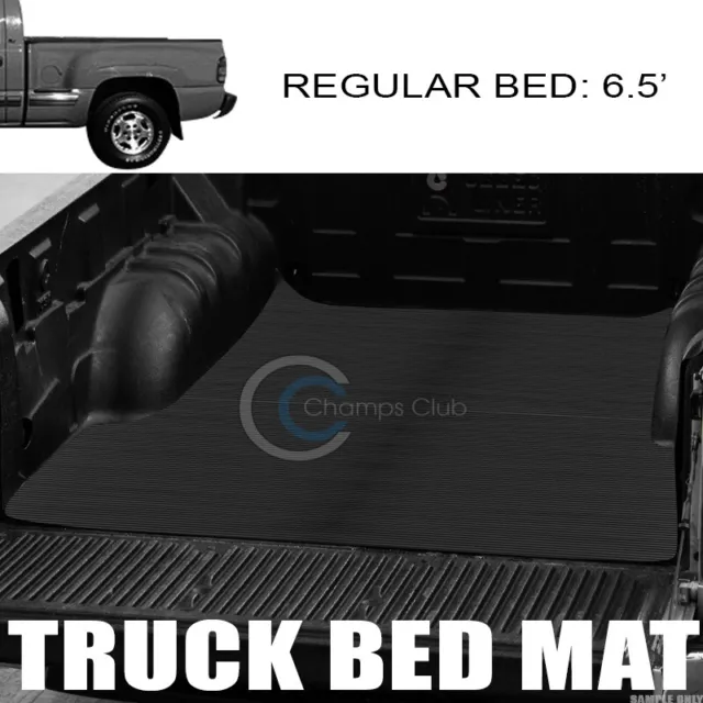 For 99-07 Silverado/Sierra Stepside 6.5 Horizontal Rubber Truck Bed Mat Liner V2