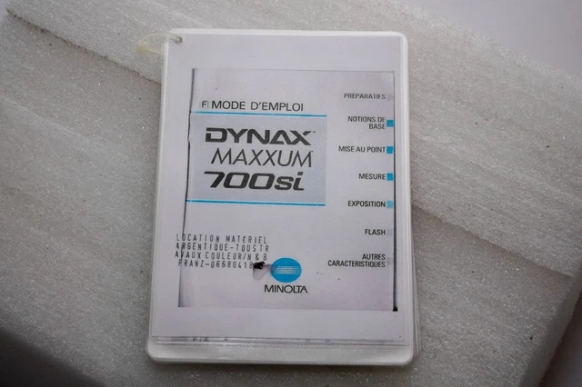Mode D'emploi Pour Appareil Photo Minolta Dynax 500 SI, Manuel D'occasion