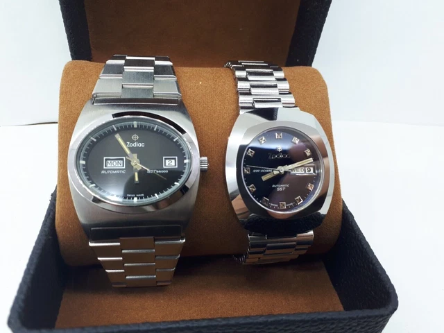 Montre Bracelet Zodiac SST 36000 - Vintage Circa 1970, Plaqué Or 20 Microns, étanche Et Antichoc