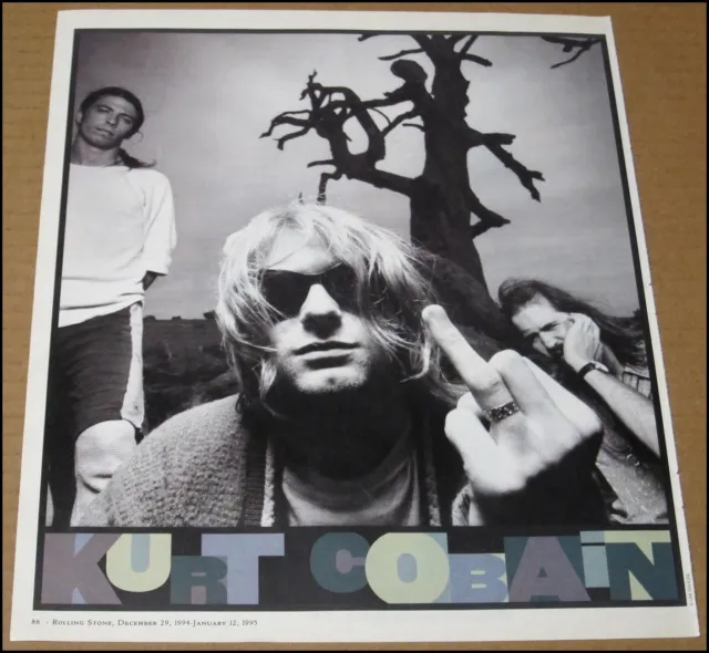 1994 Kurt Cobain Nirvana 10" x 12" Rolling Stone Full Page Photo Dave Grohl