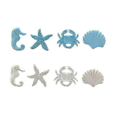 Retro Mediterranean Crab Starfish Cabinet Knob Dresser Closet Drawer Pull Handle