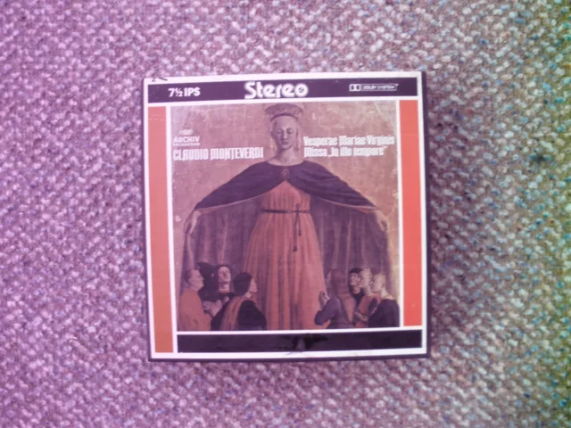 Monteverdi - Vesperae Mariae Virginis. Archiv double reel to reel tape 7.5ips.