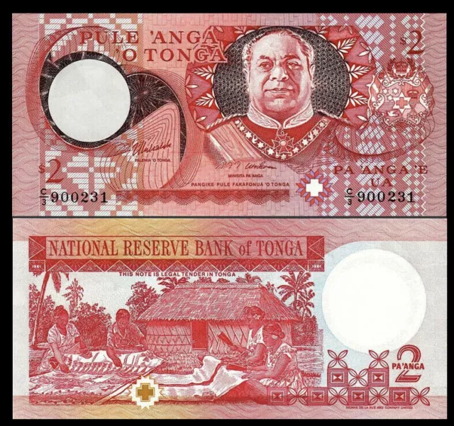 Tonga 2 Paanga Nd 1995 P 32 Unc