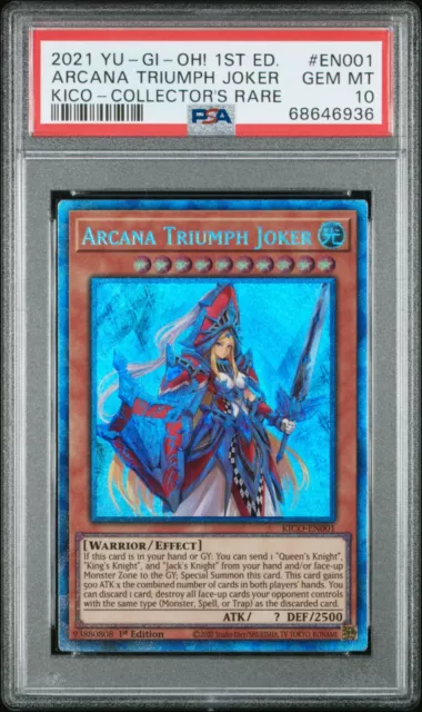 YuGiOh PSA 10 Arcana Triumph Joker KICO-EN001 Collector's Rare 1st Edition