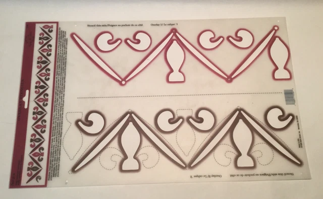 Plantilla de superposición Fleur-De-Lis de 2 partes plantilla shabby elegante letrero borde precortado