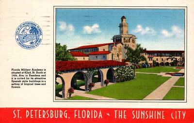 Military Academy St. Petersburg,FL Pinellas County Florida Vintage Postcard