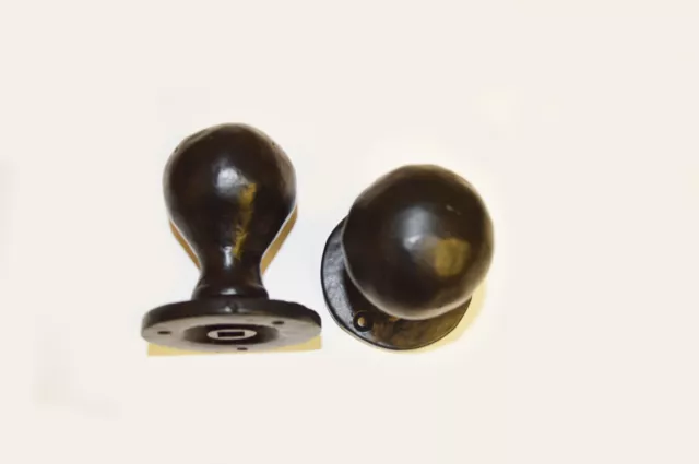 Black Antique Cast Iron Ball Rim Mortice  Door Knobs Handles  Furniture