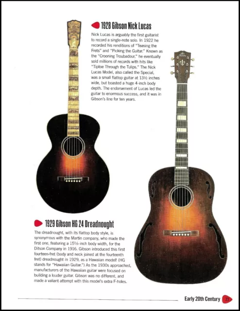 1920 Gibson Nick Lucas 1929 HG 24 Kalamazoo 1930 L-10 guitar history article