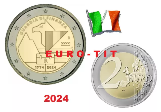 2 €  ITALIE   2024      1  X  PIECE      DOUANE  ITALIENNE  2024   disponible