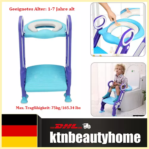 Toilettentrainer Kinder Toilettenstuhl Toilettensitz mit Treppe WC Sitz Leiter