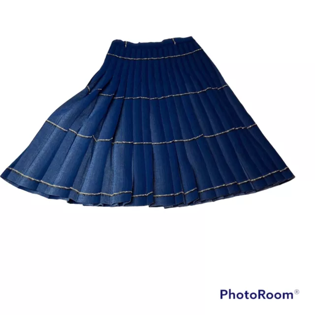 Vtg 50s Pendleton Turnabout Skirt Wool Reversible Pleated Rockabilly 27in Waist