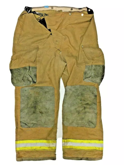 42x30 Globe Brown Firefighter Turn Out Pants with Yellow Tape No Liner PNL-16