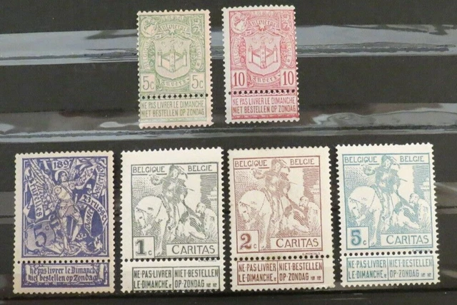 Belgique - Lot De 6 Val. - 1894/1910 -  Expositions Anvers Et Bruxelles - Neufs