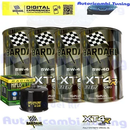 Kit De Mantenimiento Aceite Bardahl XT4R 5W40 + Filtro Para Ducati 1198 Diavel