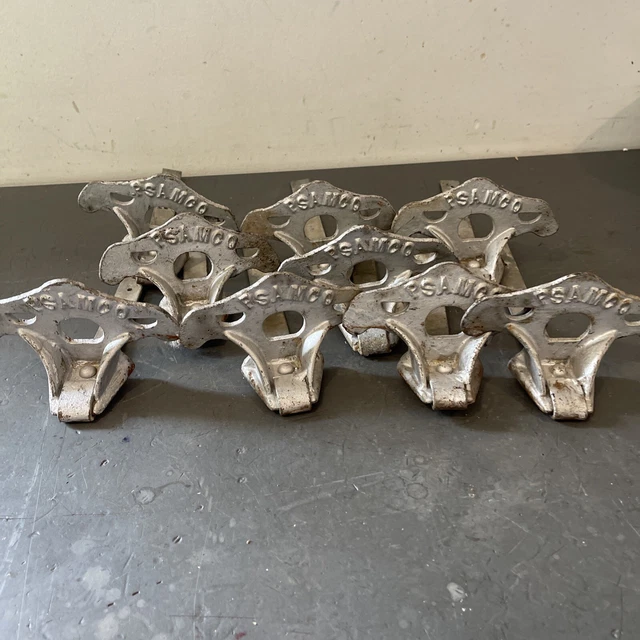 Lot of 9 Vintage Cast Iron Snow Birds Roof Guards, Architectural Salvage Hooks