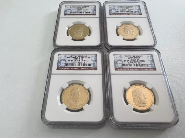 2009-S PRESIDENTIAL DOLLAR SET NGC PF69 ULTRA CAMEO 4 coin FREE SHIPPING