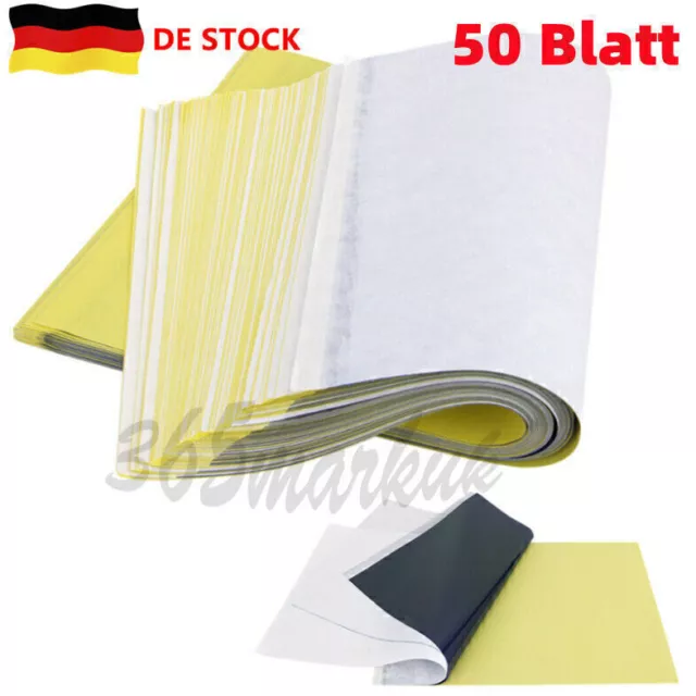 50 Los Tattoo Transferpapier Thermoschablonen Pauspapier für Salon Kit V2Q0